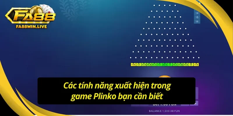 Những tính năng thú vị trong game Plinko Fa88